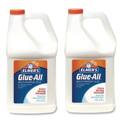 Elmer's® Glue-All White Glue, 1 gal, Dries Clear, 2/Pack (EPI884500)