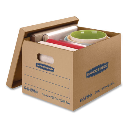 Bankers Box® SmoothMove Basic Moving Boxes, Regular Slotted Container (RSC), Small, 12 x 15 x 10, Kraft, 5/Bundle (FEL7714212)