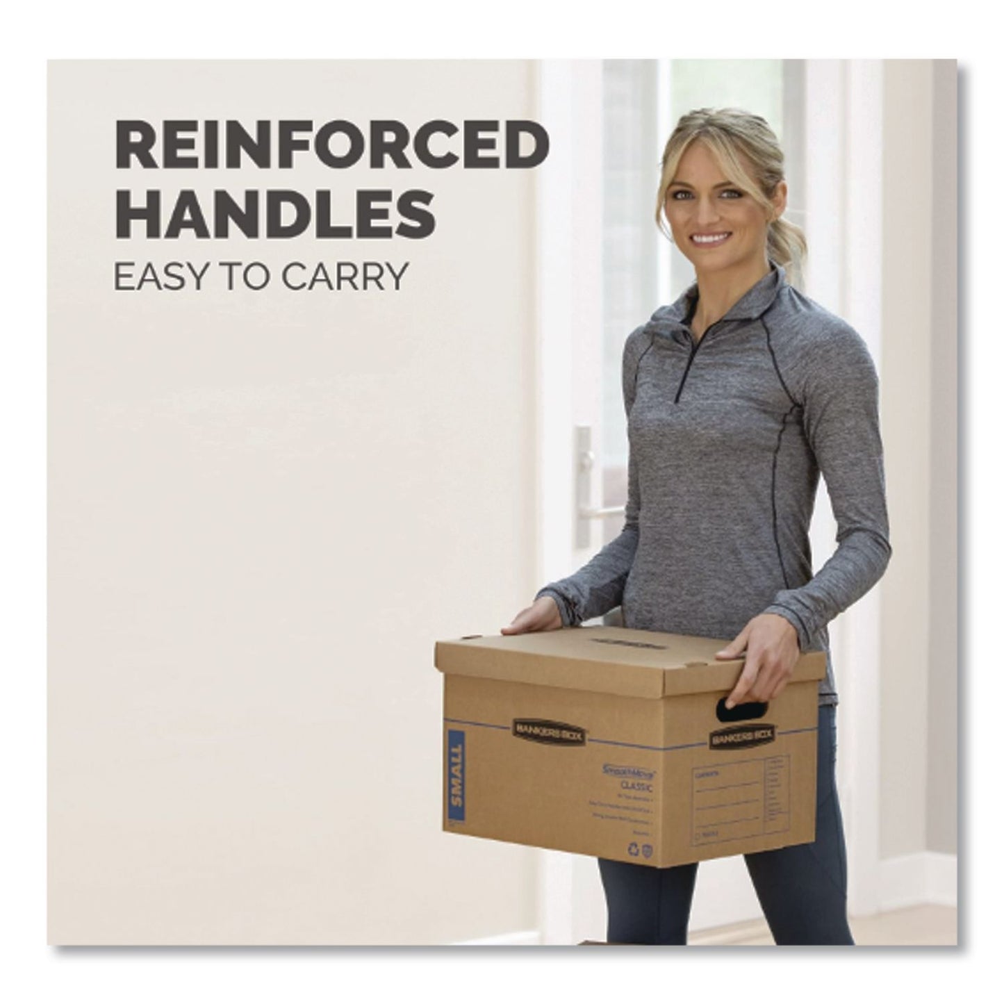 Bankers Box® SmoothMove Basic Moving Boxes, Regular Slotted Container (RSC), Small, 12 x 15 x 10, Kraft, 5/Bundle (FEL7714212)