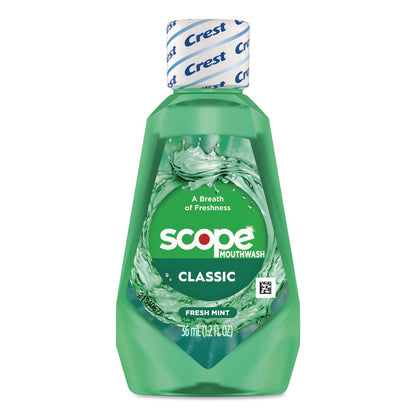 Crest® Plus Scope Classic Mouthwash, Classic Mint Flavor, 36 mL Bottle, 52/Carton (PGC95658)