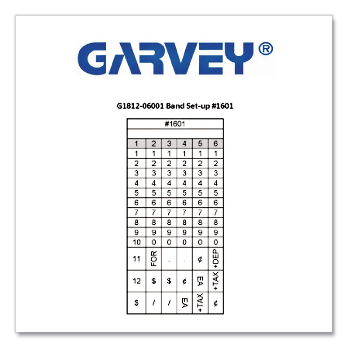 Garvey® G-Series 18 Labeler, 1 Line, 6 Characters/Line, 18 mm x 12 mm Labels (GRVG181206001)