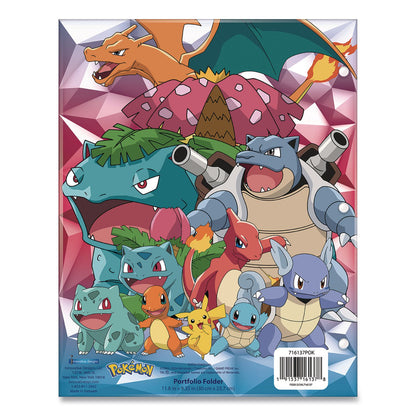Innovative Designs Licensed Two-Pocket Folder, Pokeman, Side: 3-Hole Punched, Accommodates (50) 11 x 8.5 Sheets, Multicolor (IDI716137POKSA)