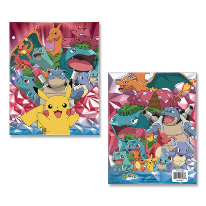 Innovative Designs Licensed Two-Pocket Folder, Pokeman, Side: 3-Hole Punched, Accommodates (50) 11 x 8.5 Sheets, Multicolor (IDI716137POKSA)