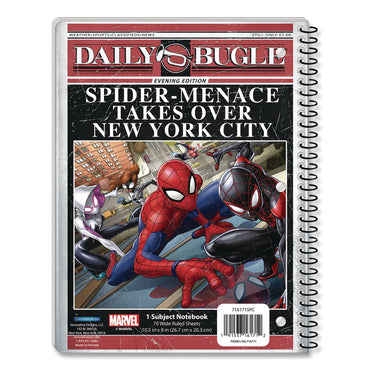 Innovative Designs Licensed Spiral Notebook, Marvel Spider-Man, 1-Subject, Wide/Legal Rule, Multicolor Cover, (70) 10.5 x 8 Sheets (IDI716171SPCSA)