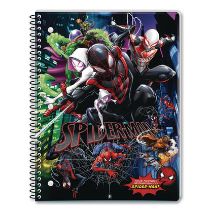 Innovative Designs Licensed Spiral Notebook, Marvel Spider-Man, 1-Subject, Wide/Legal Rule, Multicolor Cover, (70) 10.5 x 8 Sheets (IDI716171SPCSA)