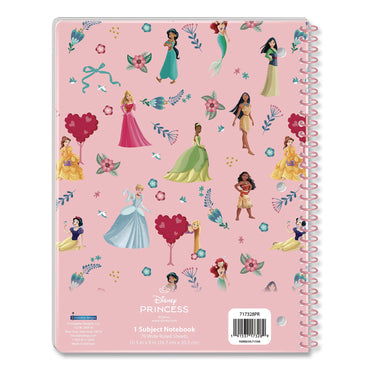 Innovative Designs Licensed Spiral Notebook, Disney Princesses, 1-Subject, Wide/Legal Rule, Multicolor Cover, (70) 10.5 x 8 Sheets (IDI717328PRSA)