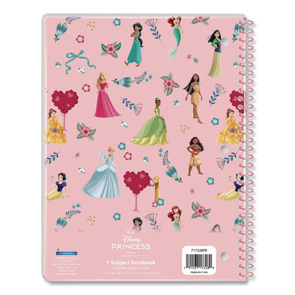 Innovative Designs Licensed Spiral Notebook, Disney Princesses, 1-Subject, Wide/Legal Rule, Multicolor Cover, (70) 10.5 x 8 Sheets (IDI717328PRSA)