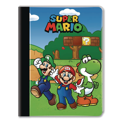 Innovative Designs Licensed Composition Book, Super Mario, Wide/Legal Rule, Multicolor Cover, (100) 9.75 x 7.5 Sheets (IDI717850MBSA)