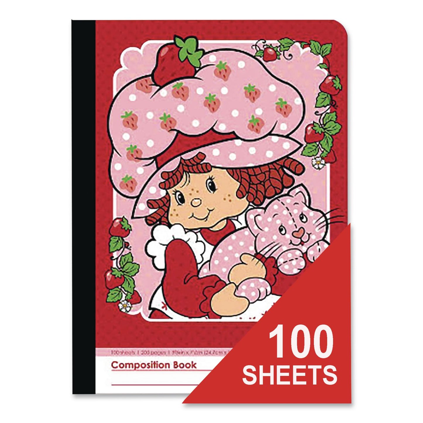 Inkology® Licensed Composition Book, Randomly Assorted Strawberry Shortcake Cover Designs, Medium/College Rule, (100) 9.75 x 7.5 Sheets (INK4679612PDQ)