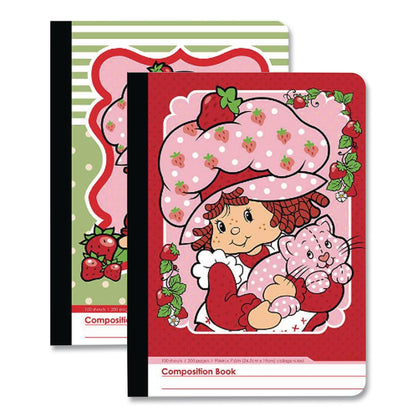 Inkology® Licensed Composition Book, Randomly Assorted Strawberry Shortcake Cover Designs, Medium/College Rule, (100) 9.75 x 7.5 Sheets (INK4679612PDQ)