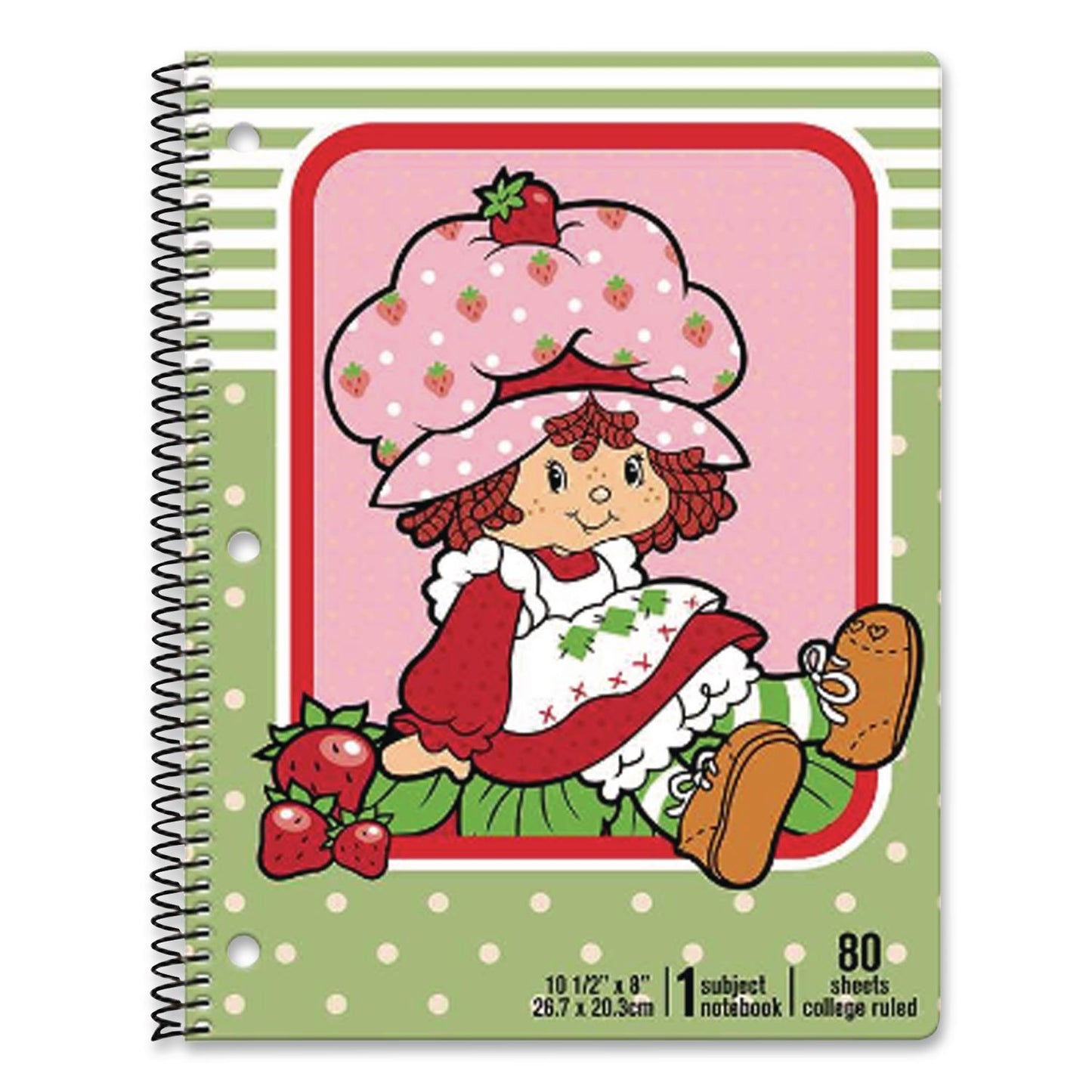 Inkology® Licensed Spiral Notebook, Randomly Assorted Strawberry Shortcake Cover Designs, Medium/College Rule, (80) 10.5 x 8 Sheets (INK4706912PDQ)