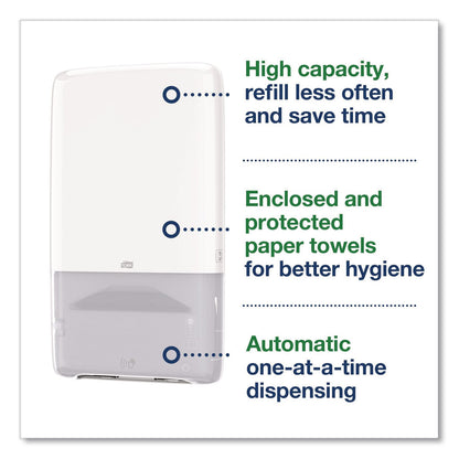 Tork® PeakServe Automatic Continuous Paper Hand Towel Dispenser, 14.47 x 4.04 x 25.15, White (TRK552540)