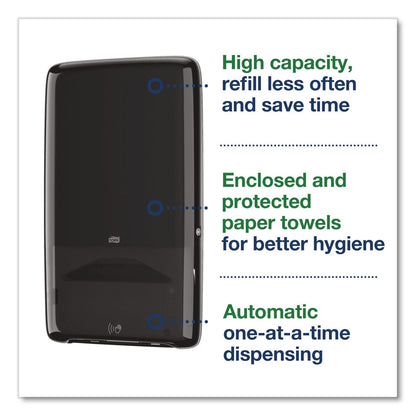Tork® PeakServe Automatic Continuous Paper Hand Towel Dispenser, 14.47 x 4.04 x 25.15, Black (TRK552548)