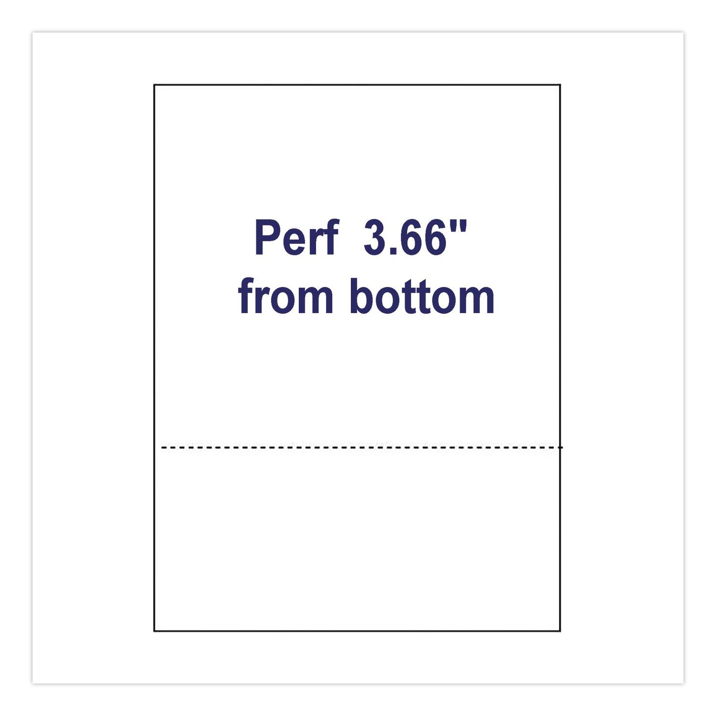 Alliance Perforated Laser Cut Sheets, 92 Bright, Micro-Perforated 3.67" from Bottom, 20 lb Bond Weight, 8.5 x 11, White, 500/Ream (IPS30040)