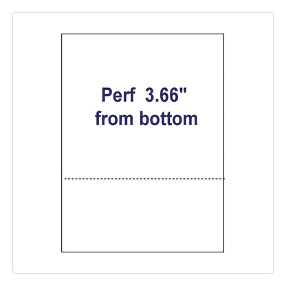 Alliance Perforated Laser Cut Sheets, 92 Bright, Micro-Perforated 3.67" from Bottom, 20 lb Bond Weight, 8.5 x 11, White, 500/Ream (IPS30040)