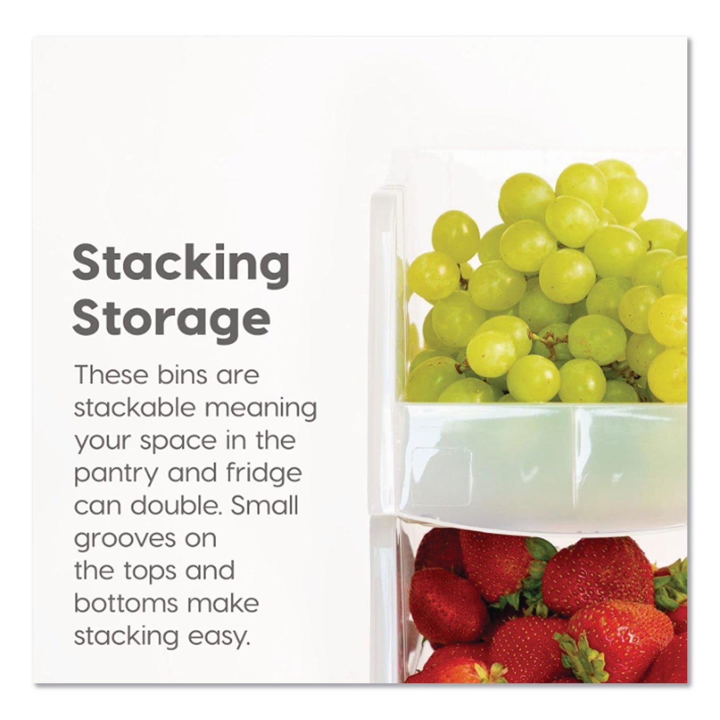 IRIS Stackable Plastic Storage Bin. Medium, 1.6 qt, 6 x 11 x 5, Clear (IRS200528)