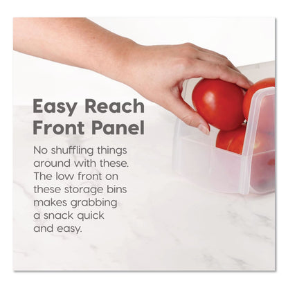 IRIS Stackable Plastic Storage Bin. Medium, 1.6 qt, 6 x 11 x 5, Clear (IRS200528)