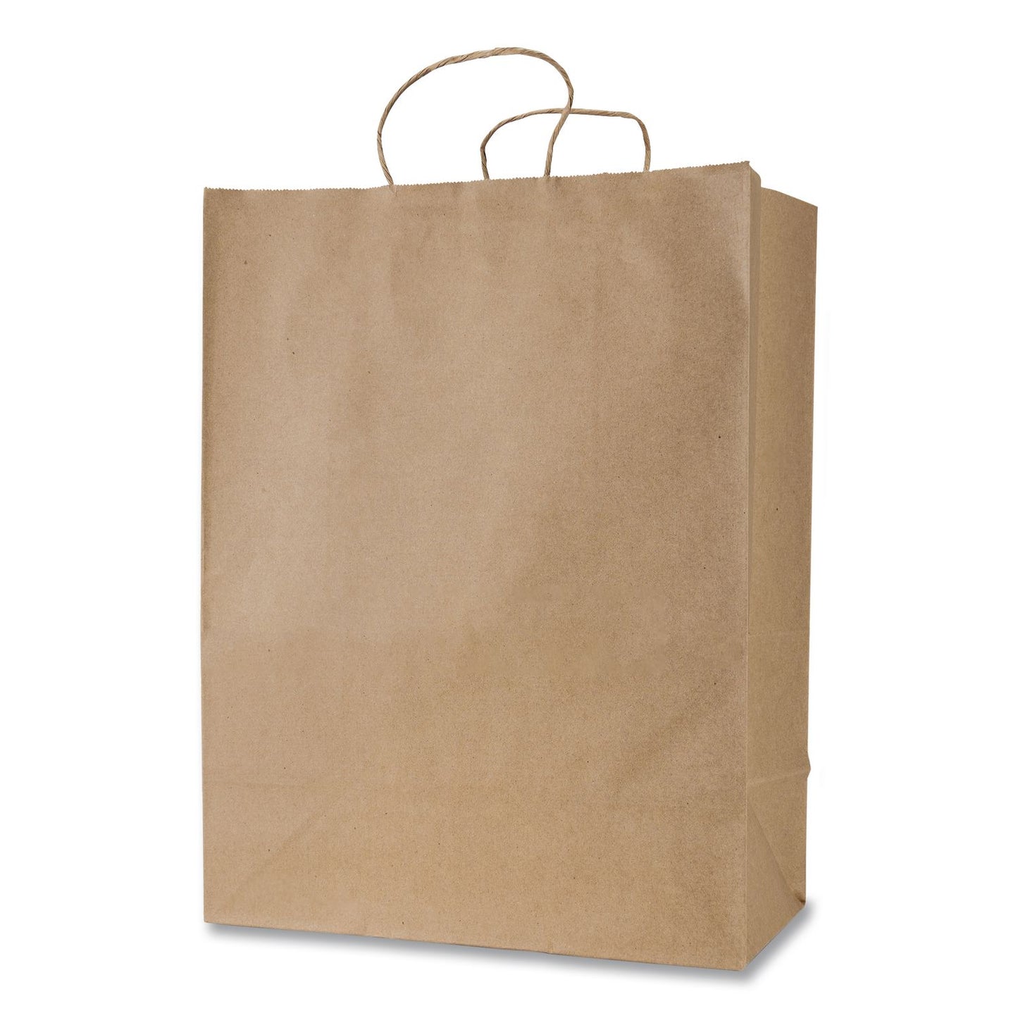 Inteplast Group Get Reddi Paper Bags, Mercado Size, 65# Basis Weight, Twisted Rope Handles, 13 x 7 x 17, Brown, 250/Carton (IBSKRFTW13717)