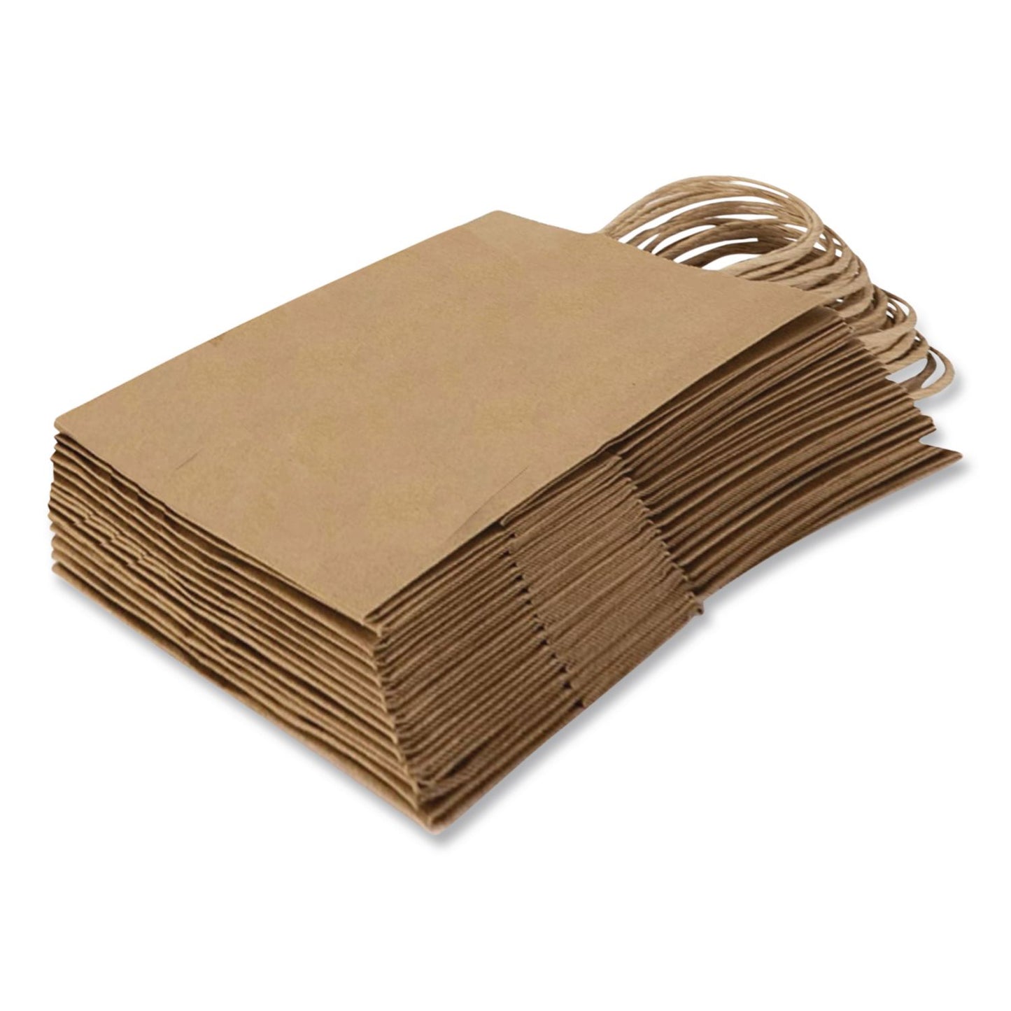 Inteplast Group Get Reddi Paper Bags, Pulse Size, 60# Basis Weight, Twisted Rope Handles, 8 x 4.5 x 10.25, Brown, 250/Carton (IBSKRFTW8410)