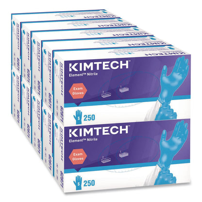 Kimtech™ Element Nitrile Exam Gloves, Powder-Free, AQL 1.5, Small, 3.2 mil Thick, 9.3" Long, Blue, 250/Box, 10 Boxes/Carton (ANS62871)