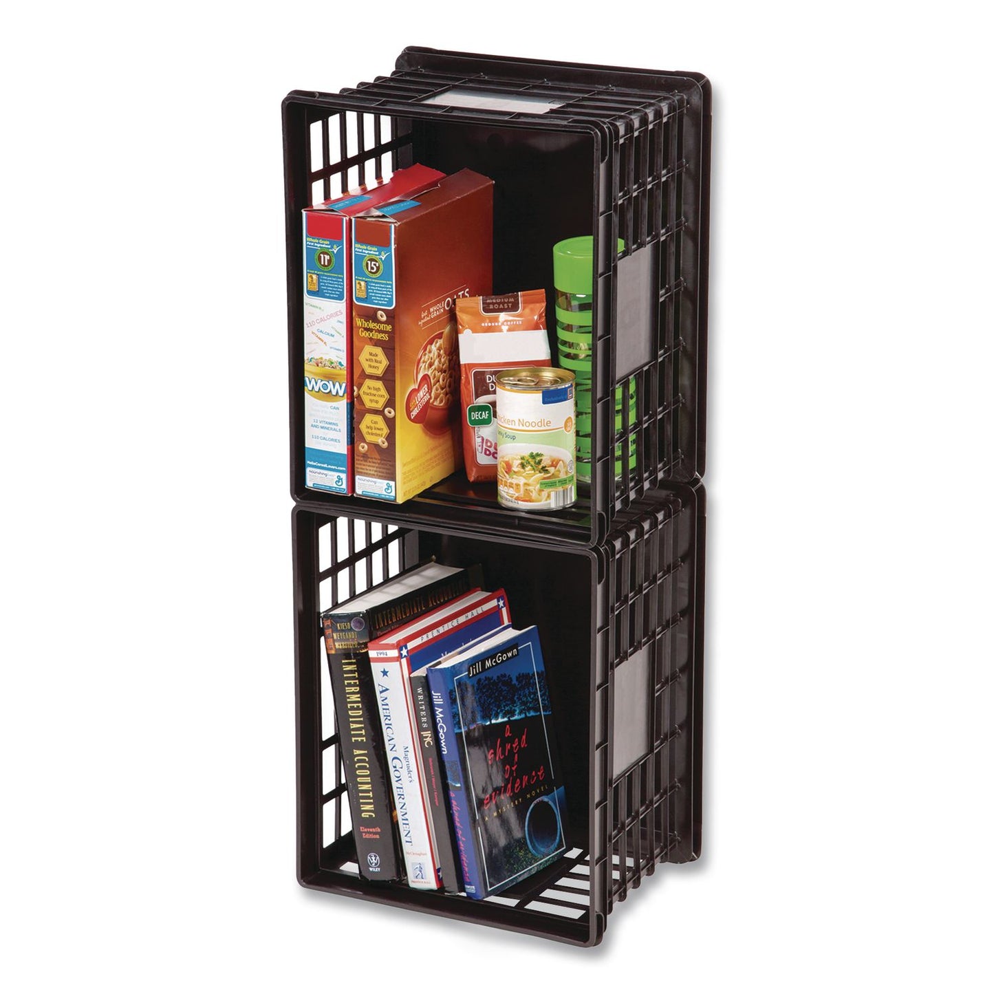 IRIS File Storage Durable Plastic Crate, 13.87 x 16.87 x 11.5, Black (IRS270010200309)