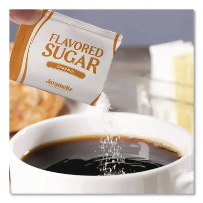 Javamelts™ Flavored Sugar, Caramel, 0.08 oz Packet, 1,000/Carton (JVMJMT39641)