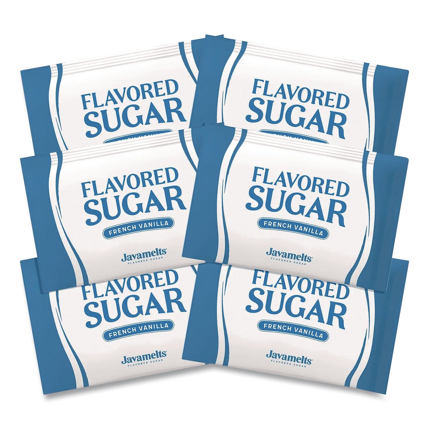 Javamelts™ Flavored Sugar, French Vanilla, 0.08 oz Packet, 1,000/Carton (JVMJMT65538)