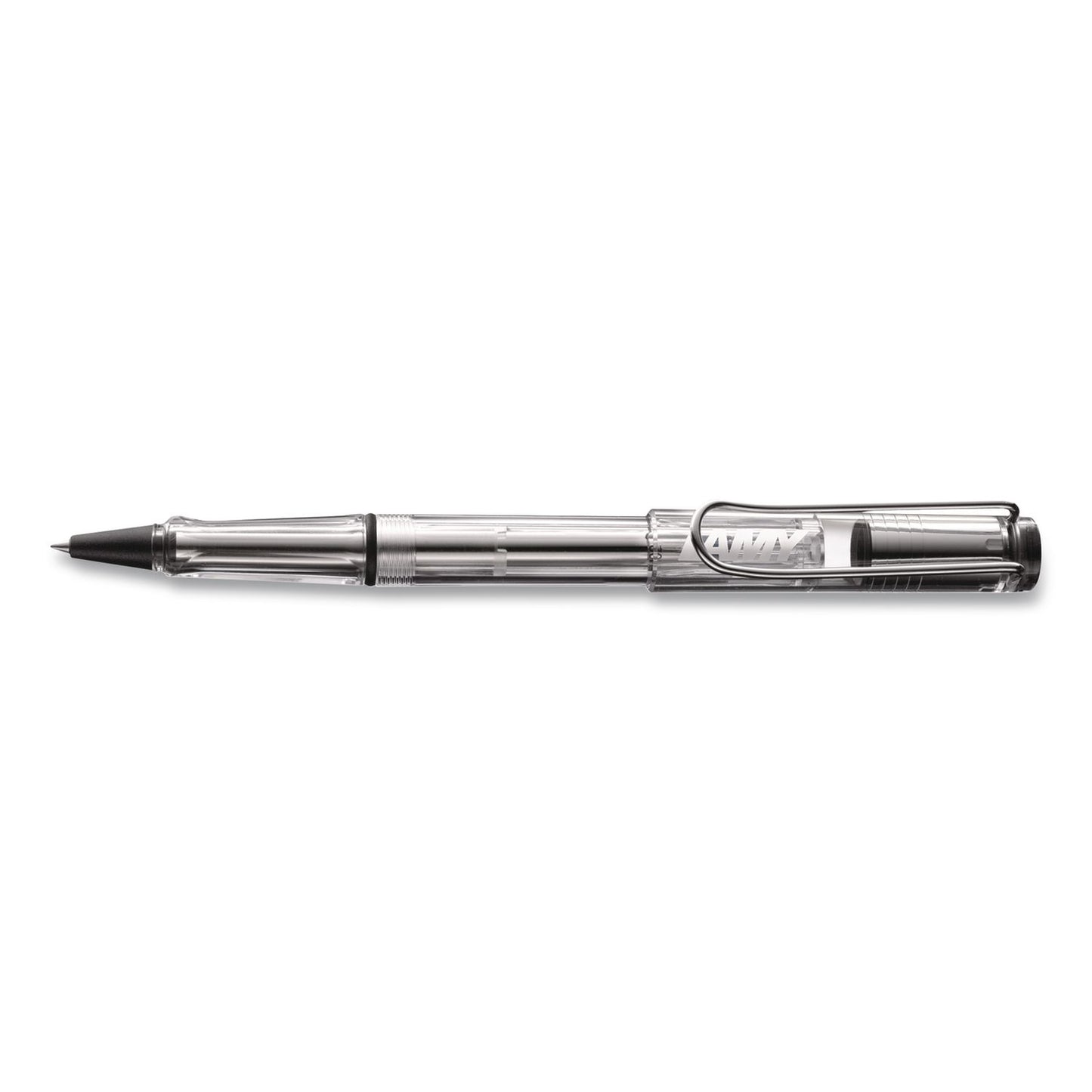 LAMY safari Rollerball Pen, Stick, Medium, Black Ink, Vista Transparent/Black Barrel (LMYL312)