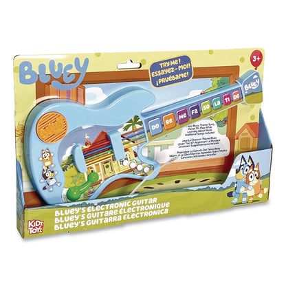 Bluey Music Time Band Electronic Guitar, Ages 3 and Up, Blue/Orange/Green (LTP18002)