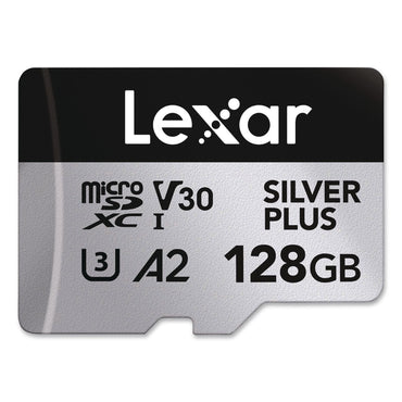 Lexar™ Professional SILVER Series SDXC Memory Card, 205MB/s Read Speeds and 150MB/s Write Speeds, UHS-I V30 U1 Class 10, 128 GB (LXRLSDSIPL128GB)
