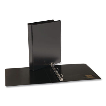 Simply™ Round Ring View Binder, 3 Rings, 0.5" Capacity, Black, 12/Carton (MPL2373821683)