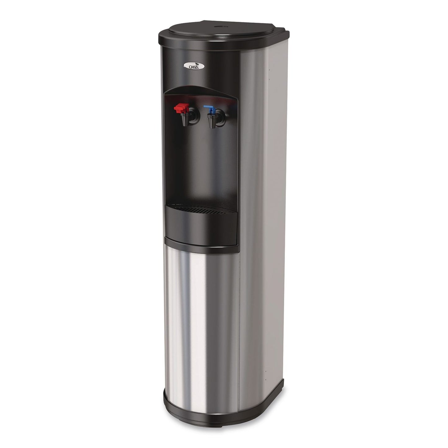 Oasis® Hot 'N Cold Artesian Stainless Steel Water Dispenser, 5 gal, 12 x 12.5 x 38.08, Stainless Steel/Black (OAS504540C)