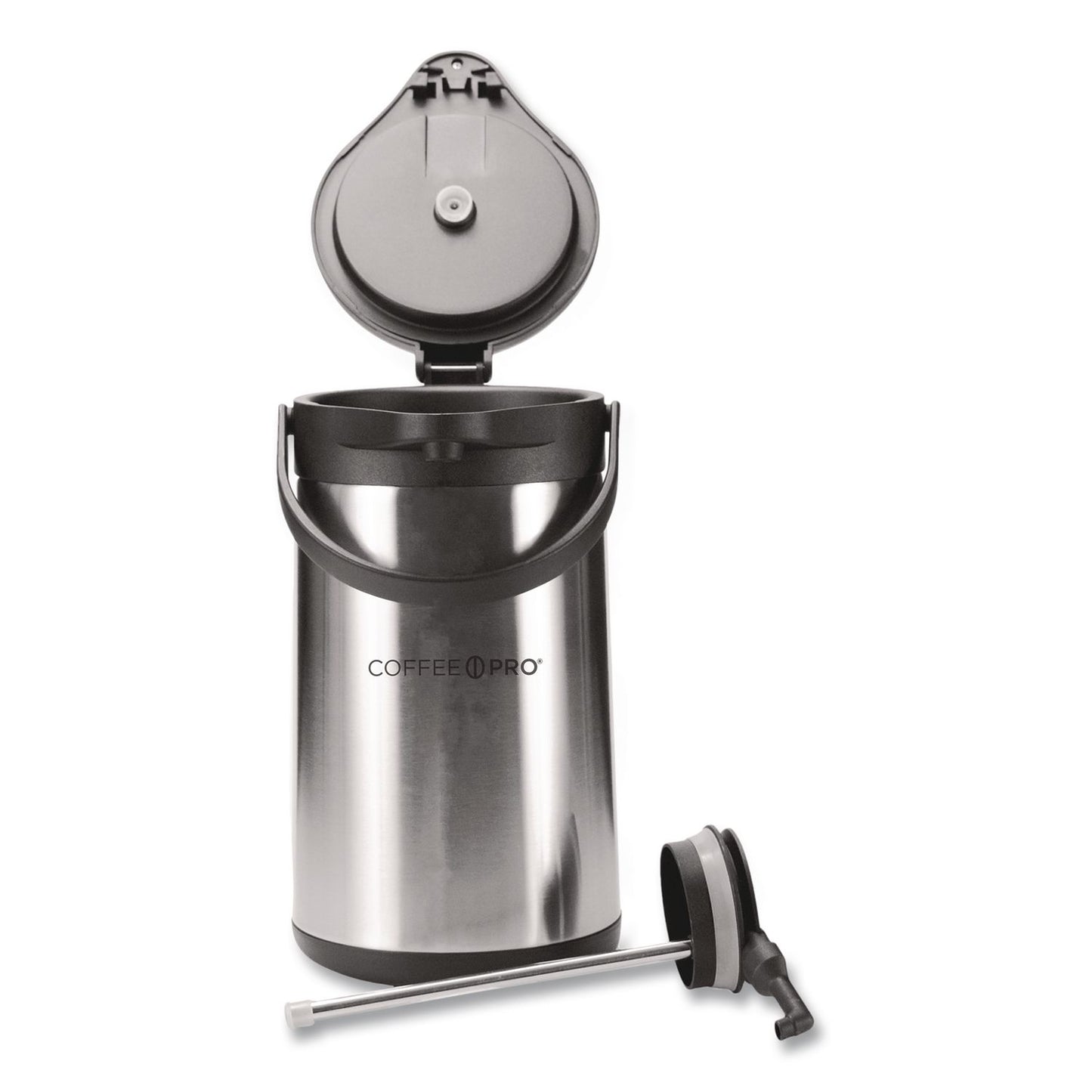 Coffee Pro Stainless Steel Airpot, 192 oz, Silver/Black (OGFCPAP35)