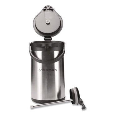 Coffee Pro Stainless Steel Airpot, 192 oz, Silver/Black (OGFCPAP35)
