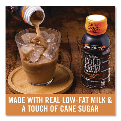 Java House® Cold Brew Coffee, Salted Caramel Latte, 8 oz Bottle, 12/Carton (JVHHFP01804)