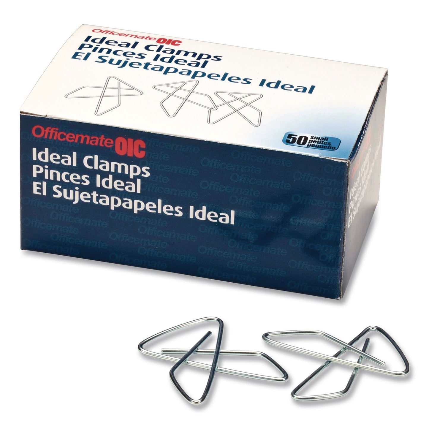 Officemate OIC Ideal Butterfly Clamps, #2, Silver, 50/Box (OIC378812)