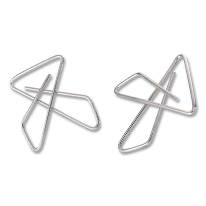 Officemate OIC Ideal Butterfly Clamps, #2, Silver, 50/Box (OIC378812)
