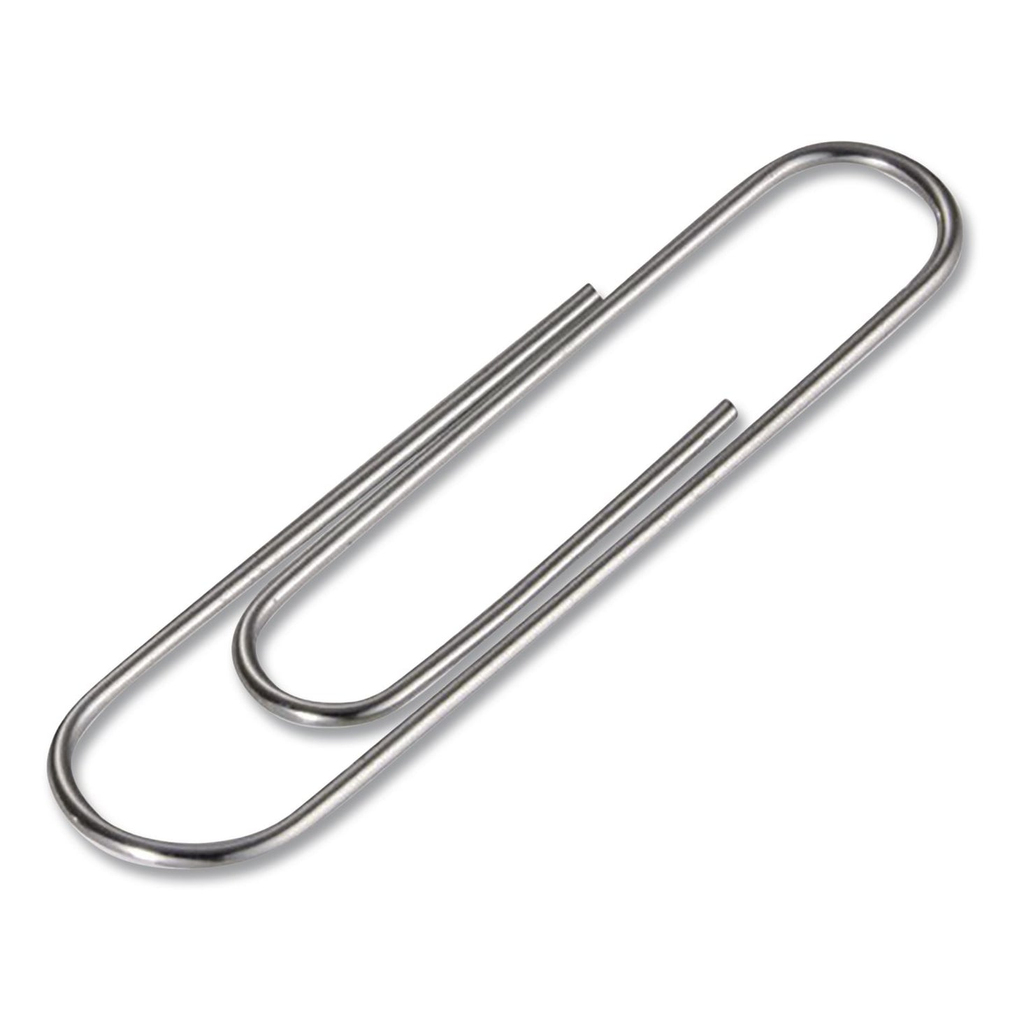 Officemate Giant Paper Clips, Jumbo, Smooth, Silver, 100/Box (OIC633858)