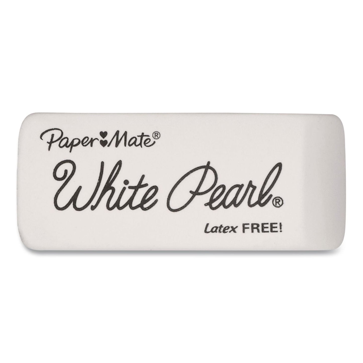 Paper Mate® White Pearl Latex-Free Plastic Eraser, For Pencil Marks, Rectangular Block, White, 3/Pack (PAP70624)