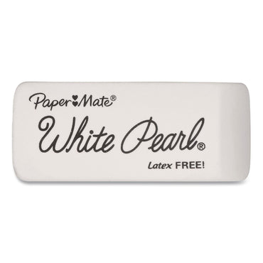 Paper Mate® White Pearl Latex-Free Plastic Eraser, For Pencil Marks, Rectangular Block, White, 3/Pack (PAP70624)