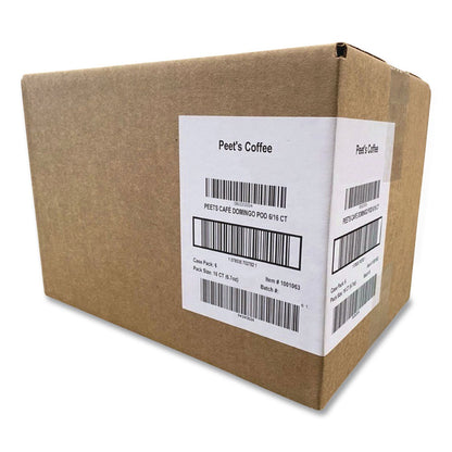 Peet's Coffee & Tea® Cafe Domingo Soft Pods, 16/ Box, 6 Boxes/Carton (PEEPCE02782)