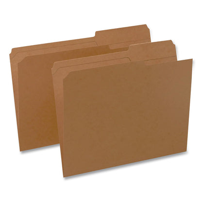 Pendaflex® Reinforced Top-Tab File Folders, 2/5-Cut Tabs, Letter, Brown Kraft, 100/Box (PFXRK15225RE)