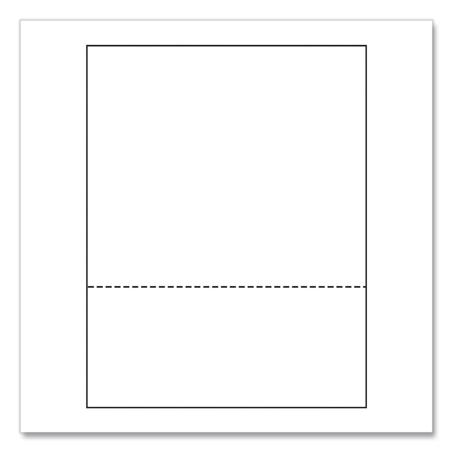 PrintWorks® Professional Perforated Paper, 92 Bright, Perforated 3.67 from Bottom, 24 lb Bond Weight, 8.5 x 11, White, 500 Sheets/Ream, 5 Reams/Carton (PWK04126)