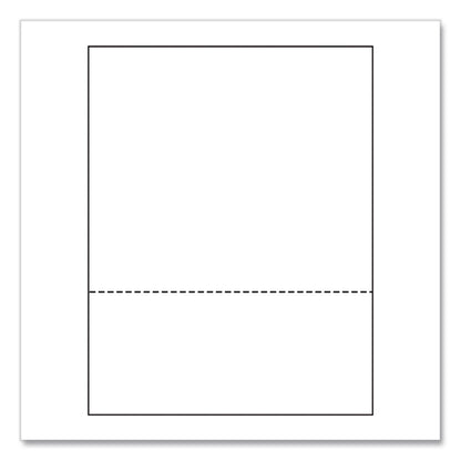 PrintWorks® Professional Perforated Paper, 92 Bright, Perforated 3.67 from Bottom, 24 lb Bond Weight, 8.5 x 11, White, 500 Sheets/Ream, 5 Reams/Carton (PWK04126)