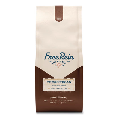 Free Rein Free Rein Ground Coffee, Texas Pecan, 12 oz Bag (RENFRE36366)