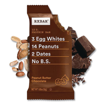 RXBAR® Peanut Butter Chocolate Protein Bars, 1.83 oz Individually Wrapped, 12/Box (RXBCGO00471)