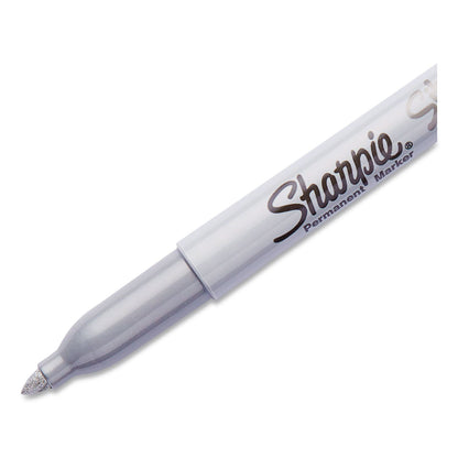 Sharpie® Metallic Fine Point Permanent Markers, Fine Bullet Tip, Metallic Silver, 48/Carton (SAN39109PPCT)