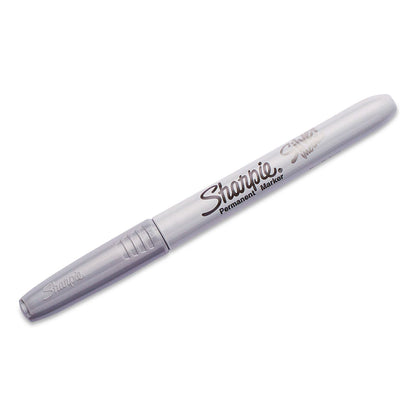 Sharpie® Metallic Fine Point Permanent Markers, Fine Bullet Tip, Metallic Silver, 48/Carton (SAN39109PPCT)