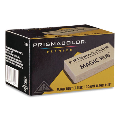 Prismacolor® MAGUC RUB Eraser, For Pencil/Ink Marks, Rectangular Block, Medium, Off-White, 432/Carton (SAN73201CT)