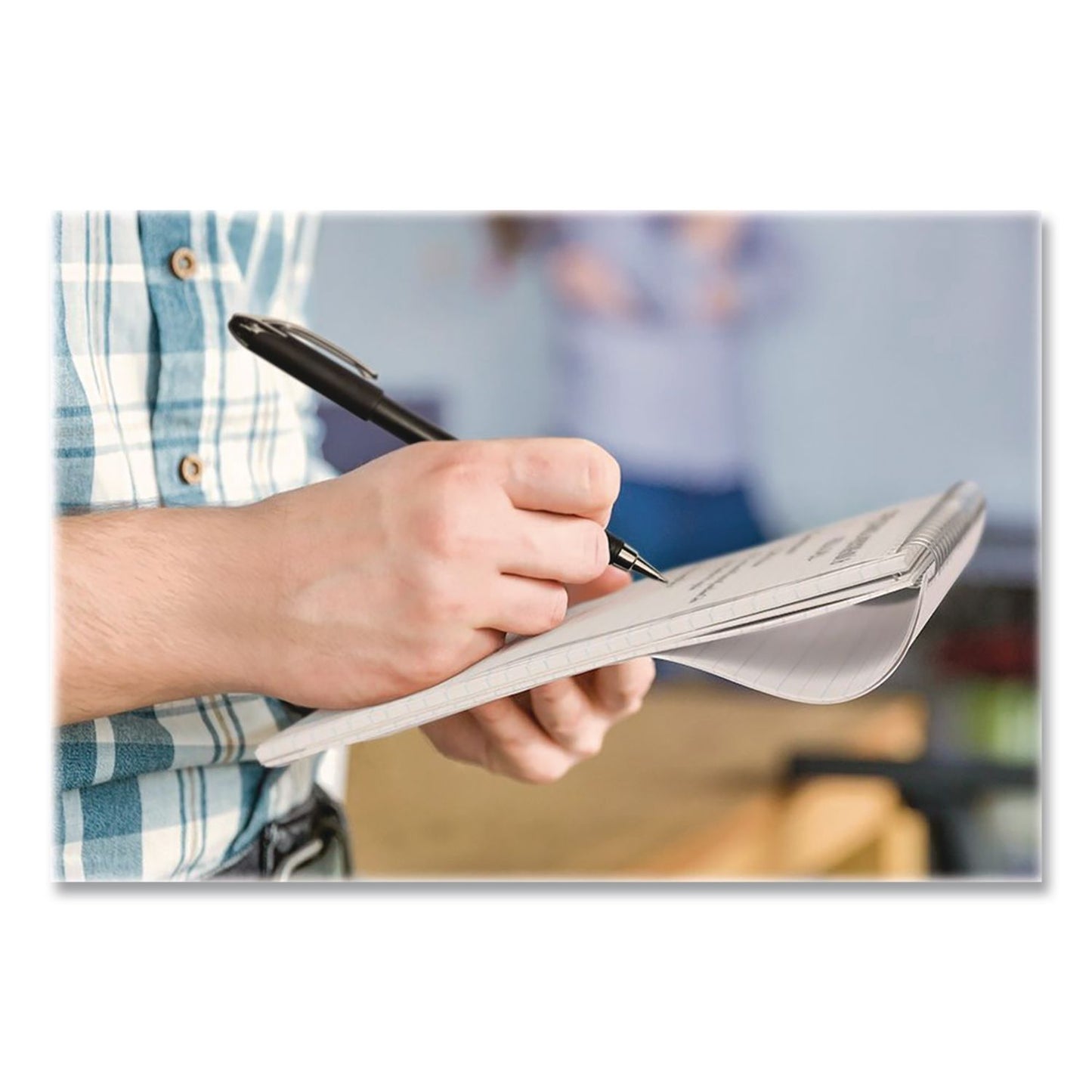 Ampad® Earthwise by Ampad Recycled Reporter's Notepad, White Cover, Gregg Rule, (70) White 4 x 8 Sheets, Dozen (TOP25280DZ)